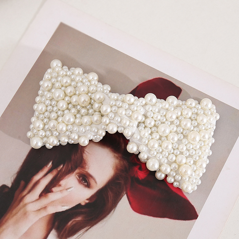 Bridal Pearl Bow Hair Clip, Fashionable and Sweet Hair Accessory, Sweet Girl's Butterfly Hair Clip Wholesale