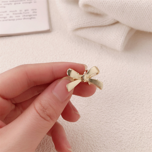 Metal bow hair clip, sweet and cool girl small bangs clip, hair clip, hair clip, duckbill clip hair accessory