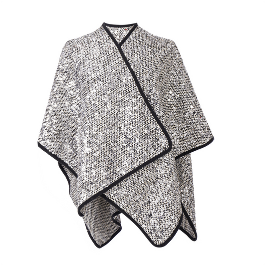 Silver sequined shawl