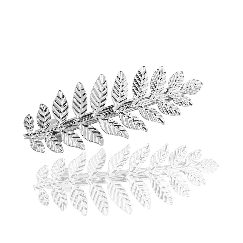 Leaf-shaped hair clips, European and American style hair accessories, bobby pins, Christmas gifts.