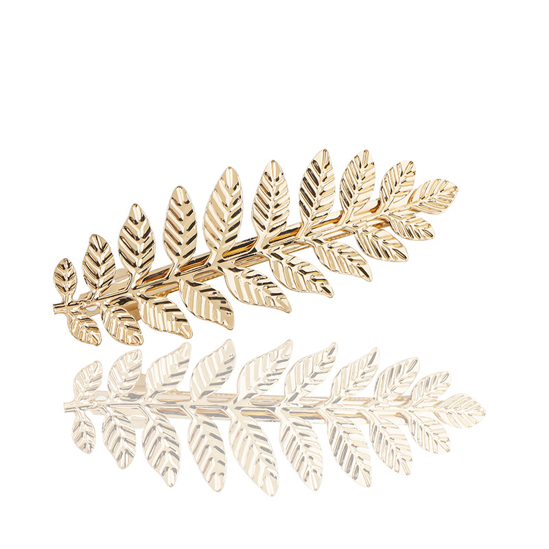 Leaf-shaped hair clips, European and American style hair accessories, bobby pins, Christmas gifts.