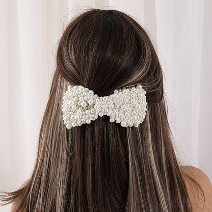 Bridal Pearl Bow Hair Clip, Fashionable and Sweet Hair Accessory, Sweet Girl's Butterfly Hair Clip Wholesale