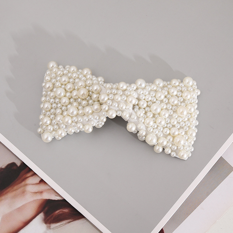 Bridal Pearl Bow Hair Clip, Fashionable and Sweet Hair Accessory, Sweet Girl's Butterfly Hair Clip Wholesale