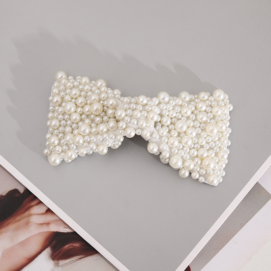 Bridal Pearl Bow Hair Clip, Fashionable and Sweet Hair Accessory, Sweet Girl's Butterfly Hair Clip Wholesale
