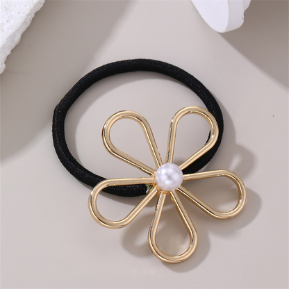 New hair accessory: simple floral and star hair tie, stylish high and low ponytail hair band with a minimalist and sophisticated feel.