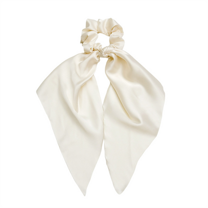Satin fabric ribbon hair tie, European and American cross-border women's hair tie, ponytail square scarf scrunchie head accessory