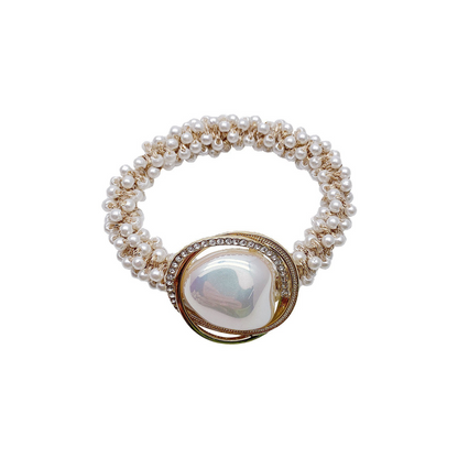 Heavy-duty pearl hair tie, elegant hair rope, new fashionable ponytail hair accessory, light luxury hair accessory