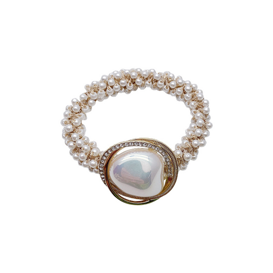 Heavy-duty pearl hair tie, elegant hair rope, new fashionable ponytail hair accessory, light luxury hair accessory