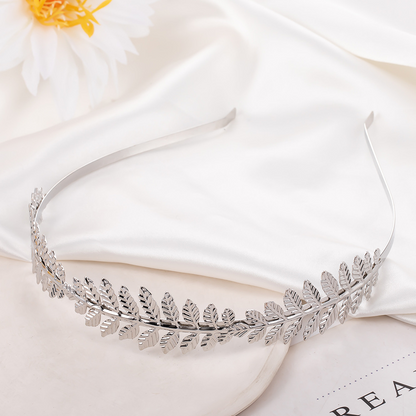 New European and  style fashion headband, retro Baroque style gold leaf headband.