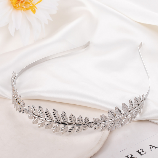 New European and  style fashion headband, retro Baroque style gold leaf headband.