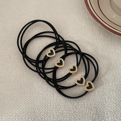 Simple, elegant, and sophisticated elastic hair tie for women; high elasticity, durable, and retro style.