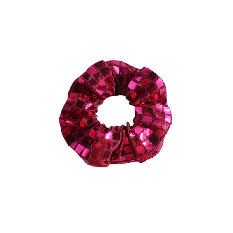 Sequin scrunchie, high-elasticity ponytail tie, sophisticated fabric hair accessory.