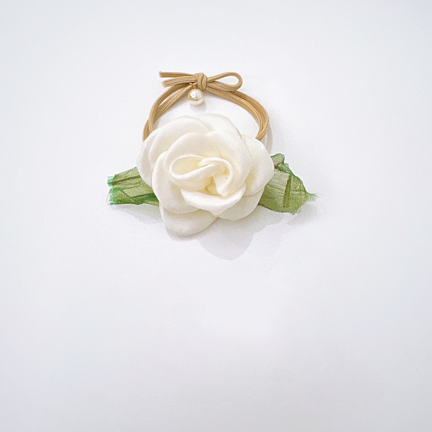French-style fabric rose hair tie/bun hair accessory, super fairy-like, girly, high-end, Mori-style hair tie/hairband