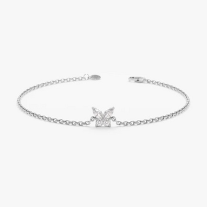 Butterfly-shaped bracelet with zirconia inlays – a stylish and practical accessory for women for daily use