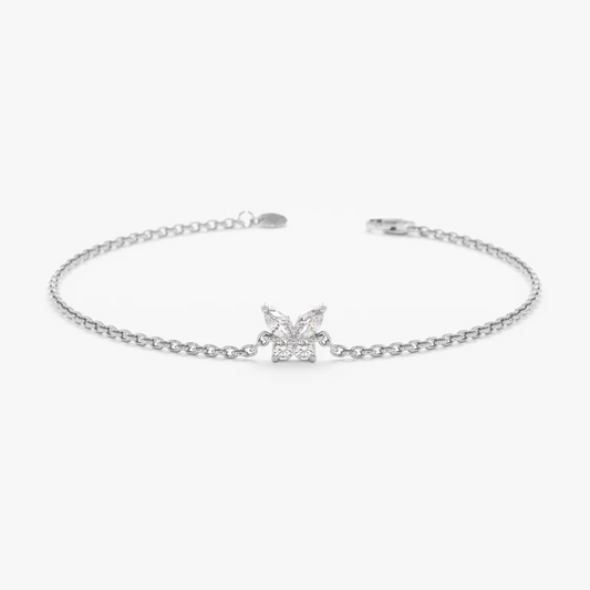 Butterfly-shaped bracelet with zirconia inlays – a stylish and practical accessory for women for daily use
