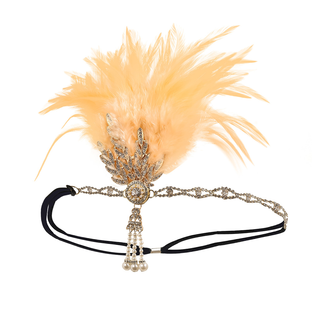 Costume party feather headband, European and  retro headband, cosplay party, festival party hair accessory
