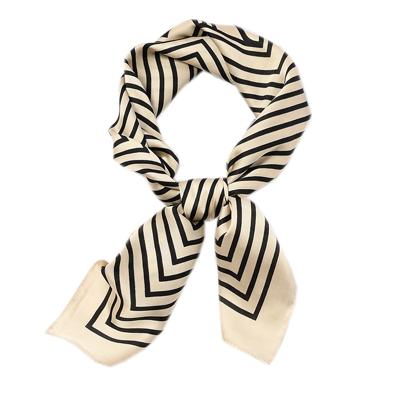 New retro sun protection small silk scarf, professional versatile small square scarf, headscarf, women's decorative neckerchief, headband