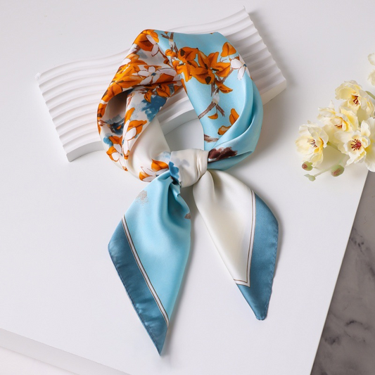 70cm small square scarf, high-quality imitation silk women's neckerchief, thin summer versatile scarf, sun protection shawl for women.