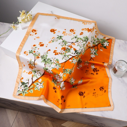 70cm small square scarf, high-quality imitation silk women's neckerchief, thin summer versatile scarf, sun protection shawl for women.