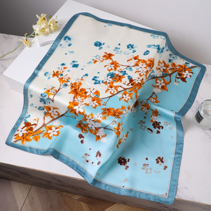 70cm small square scarf, high-quality imitation silk women's neckerchief, thin summer versatile scarf, sun protection shawl for women.