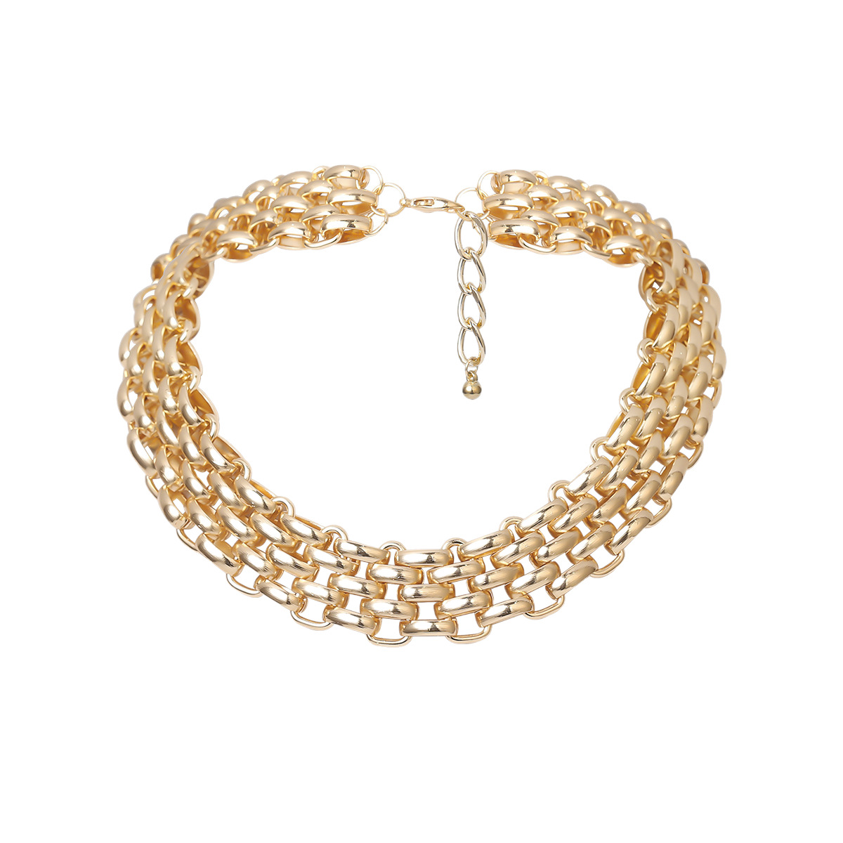 Punk chunky chain clavicle chain retro minimalist metal sweater chain necklace for women