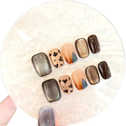 Melard cat-eye leopard-print, niche-style short wearable armor