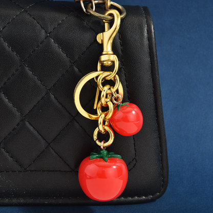 Persimmon and peanut-shaped bag hangkeys