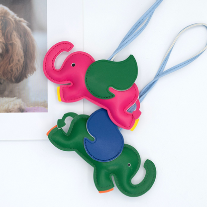 Angel Wings, Little Flying Elephant, Elephant Leather Pendant