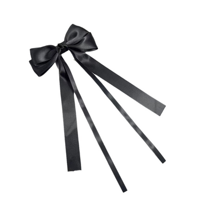 New satin ribbon bow hair clip, popular European and  style, simple hair clip, trendy sweet girl hair accessory
