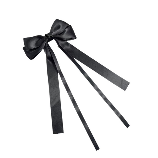 New satin ribbon bow hair clip, popular European and  style, simple hair clip, trendy sweet girl hair accessory