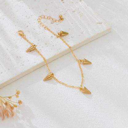 A stylish conical ankle bracelet for women