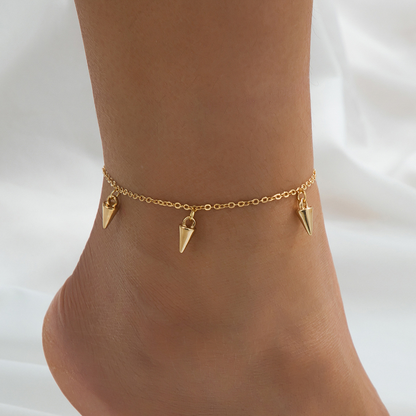 A stylish conical ankle bracelet for women