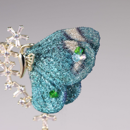 Embroidered butterfly brooch for women – a high-end, delicate accessory to add to your suit jacket.