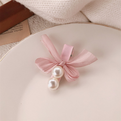 Bow hair clip, sweet and cute girly side hair clip, bangs clip, creamy sweet girl style hair accessory