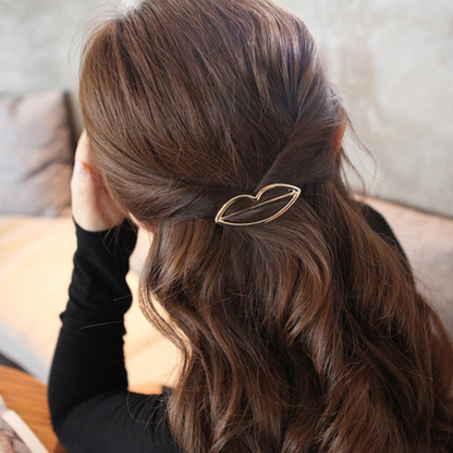 Triangular, moon, round, star, metal hair clips, European and  style side clips, ponytail clips, alloy hairpins for women