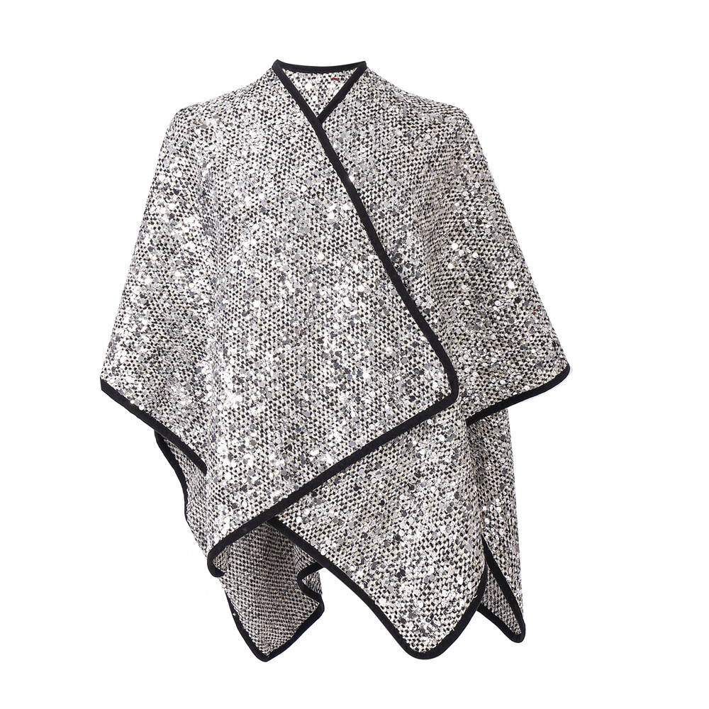 Silver sequined shawl
