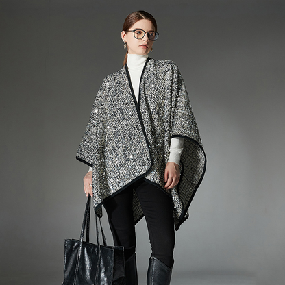 Silver sequined shawl