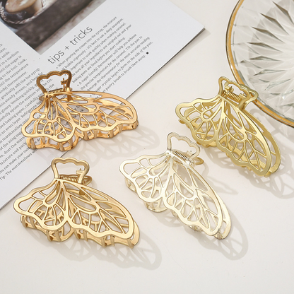 Plain metal hair clips, women's butterfly hair clips, hairpins for the back of the head, popular shark clips