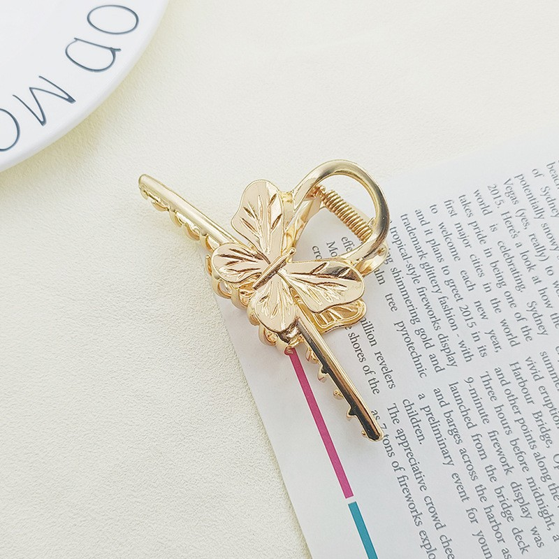 Plain metal hair clips, women's butterfly hair clips, hairpins for the back of the head, popular shark clips