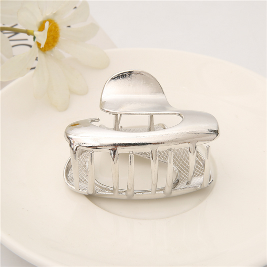 Popular Instagram-worthy metal hair clip, gold back of head hair clip, Korean style silver frosted summer hair accessory